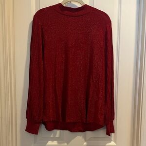 Chico's Sparkling Red Top